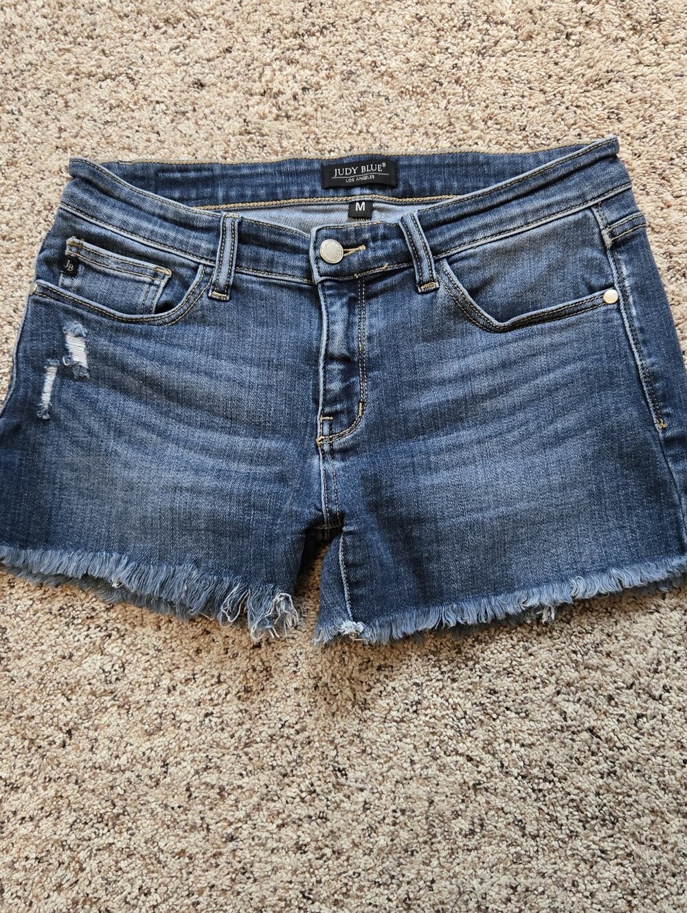 Judy Blue Stretch Denim Distressed Jean Shorts Size Medium 8-10